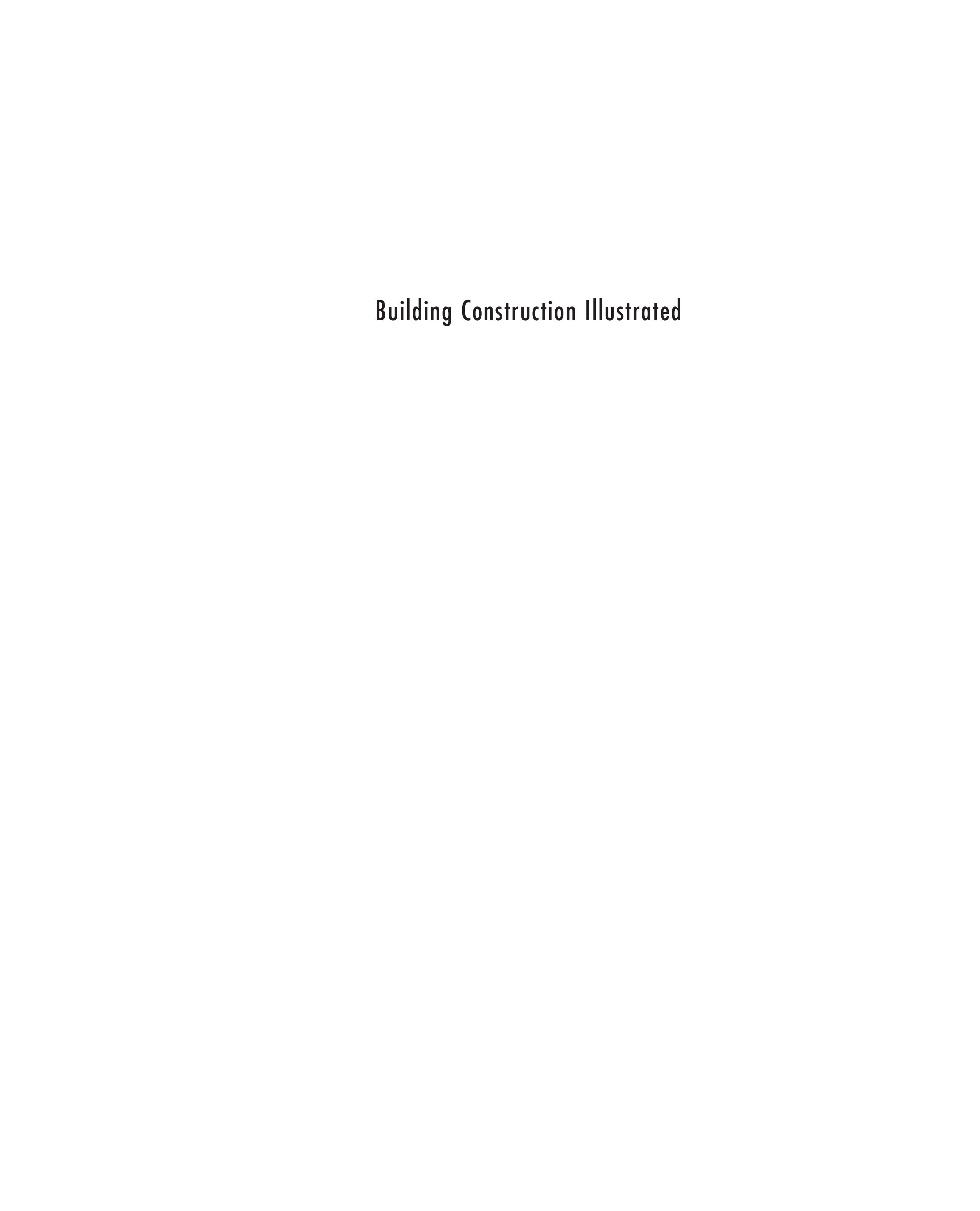 Building Construction Illustrated