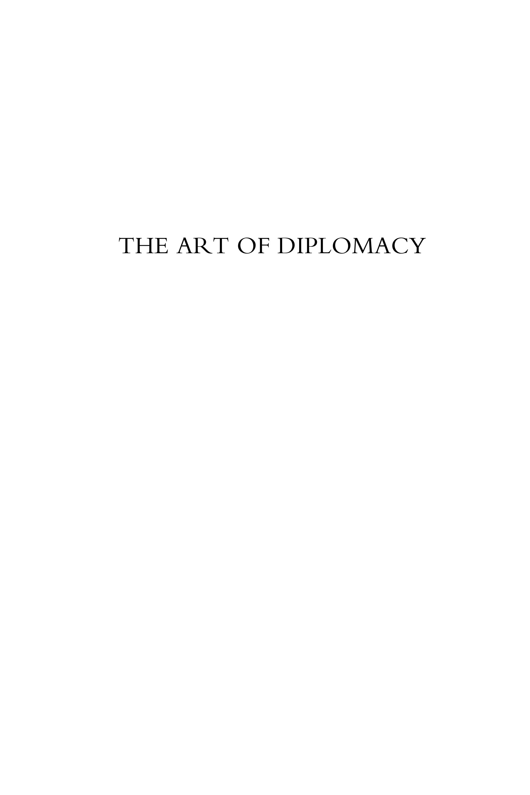 The Art of Diplomacy