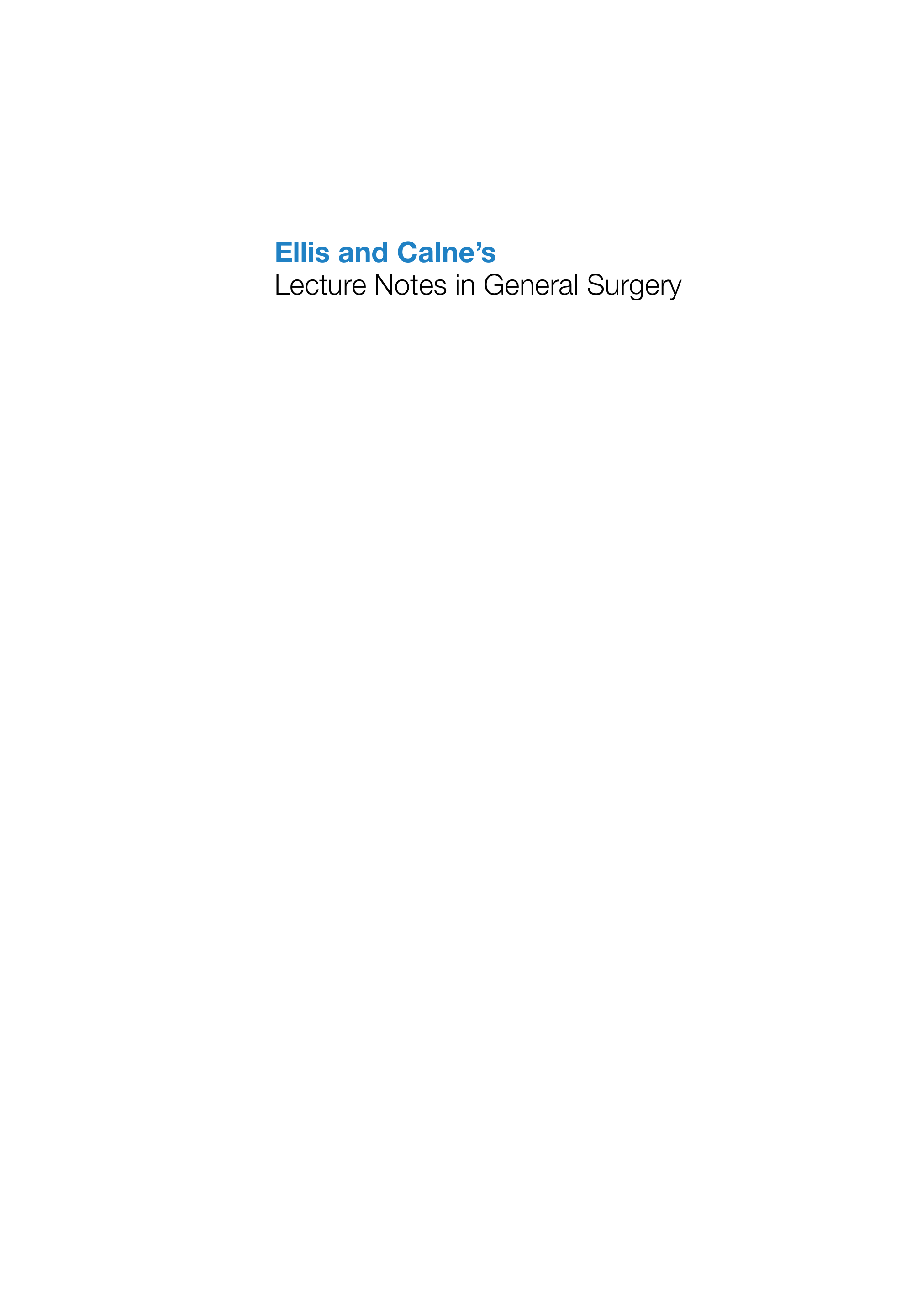 Lectures on Surgery